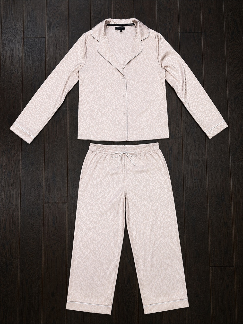 BCBGMAXAZRIA Satin Leopard Pajama Set